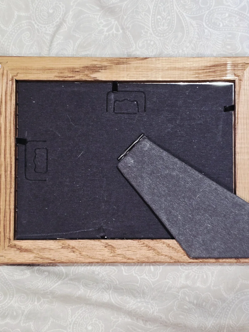 Vintage Solid Wood 4x6 Picture Frame | Brown Mitered Tabletop Frame w/ Glass